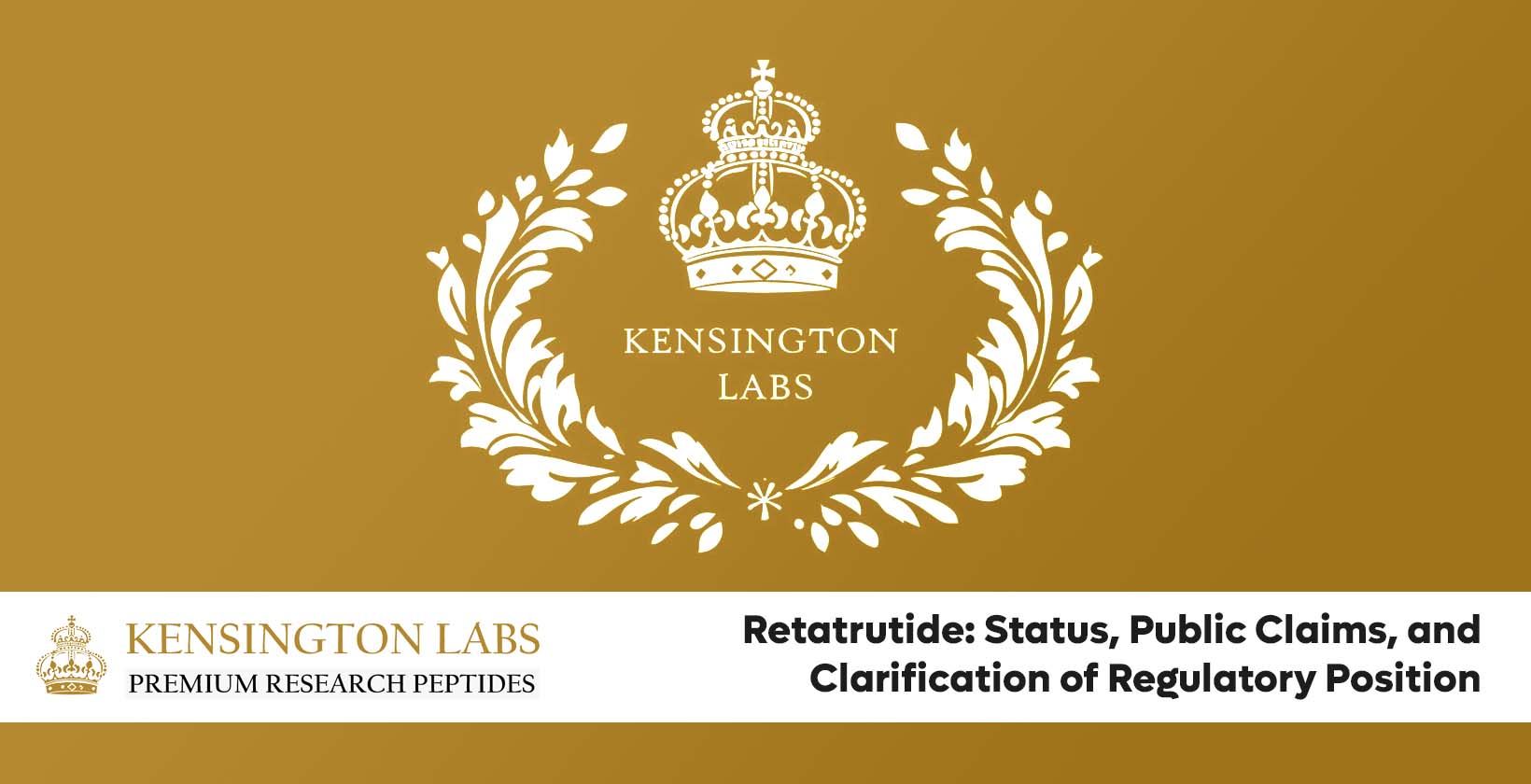 Kensington Labs blog post featured article including the kensington labs crest in white on a gold gradient background and the title of the article