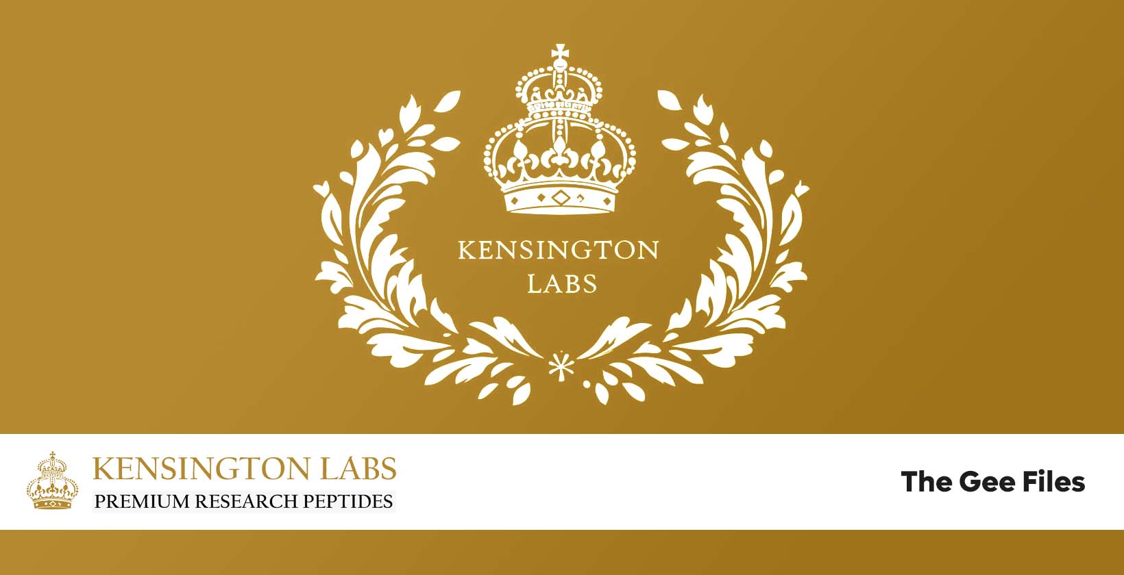 Kensington Labs blog post featured article including the kensington labs crest in white on a gold gradient background and the title of the article