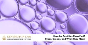 peptide molecules under a microscope